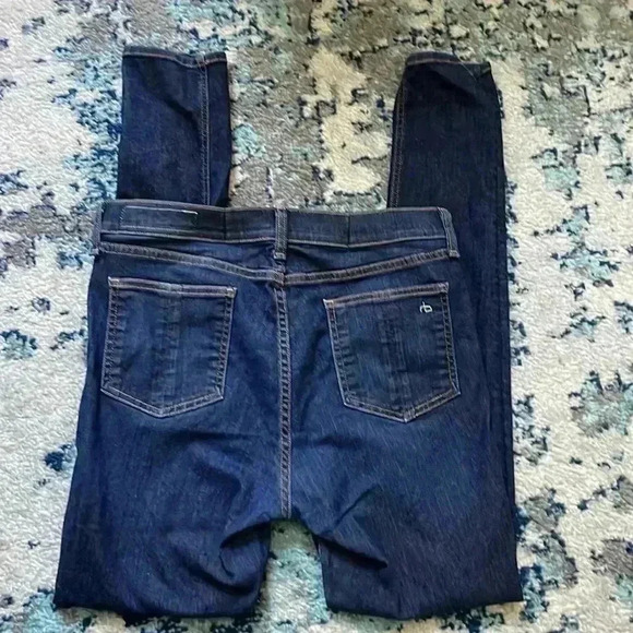 Rag & Bone 10 inch dark wash stretch skinny jeans 30 - Picture 6 of 8